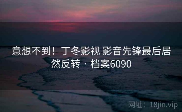 意想不到！丁冬影视 影音先锋最后居然反转 · 档案6090