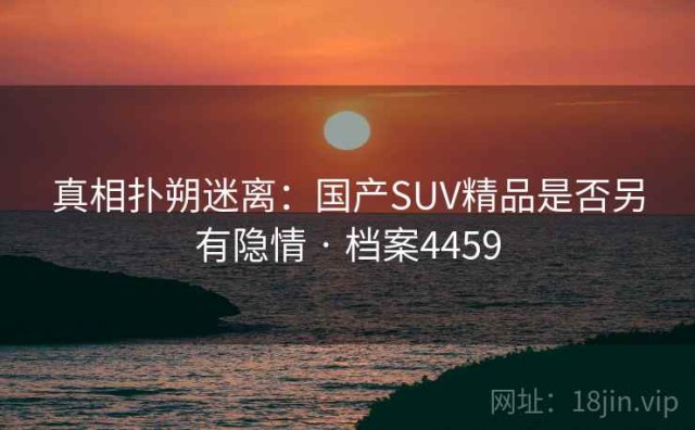 真相扑朔迷离：国产SUV精品是否另有隐情 · 档案4459